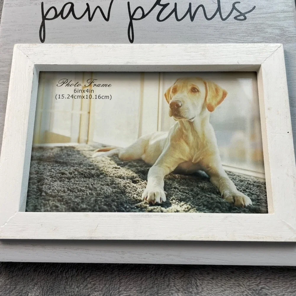 Pet Collection Gray Wood 4x6 Picture Frame A House Is Not A Home Paw Prints